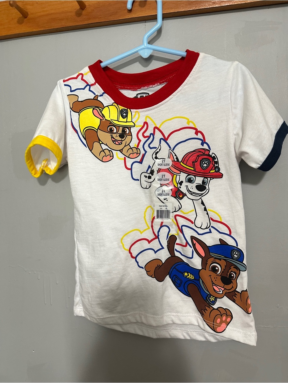 Paw Patrol Kids' White Multi-Color Character Tee 2T